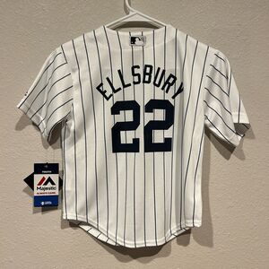 NWT Youth Large Ellsbury #22 New York Yankees Majestic Pinstriped Jersey